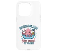 Custodia per iPhone 15 Pro Splish Splash Octopus Your Opinion Is Trash Vasca da bagno