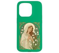 Custodia per iPhone 15 Pro St Brigid Art Nouveau Halo e Bucaneve