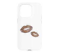 Custodia per iPhone 15 Pro Stampa leopardata Labbra Graphic Bold Cheetah Bocca Bacio Donna