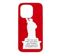 Custodia per iPhone 15 Pro Statua della Libertà Nuovo Colosso Poesia