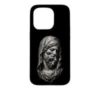 Custodia per iPhone 15 Pro Statua Estetica Oscura Cascata Volti Velati Arte Surreale