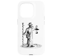 Custodia per iPhone 15 Pro Steampunk Peste Pestilenza Tarocchi Vintage Horror