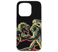 Custodia per iPhone 15 Pro Stencil Mash Geek tra King Kong Skull Island e Gaw MonsterVerse