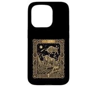 Custodia per iPhone 15 Pro Stile carta dei tarocchi dell'oroscopo dello zodiaco del Toro