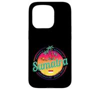 Custodia per iPhone 15 Pro Sumatra Indonesia retrò tramonto vintage souvenir