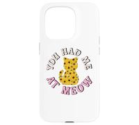 Custodia per iPhone 15 Pro Sunflowers Cat Lovers You Had me At Meow