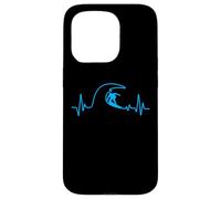 Custodia per iPhone 15 Pro Surfer Heartbeat Surfing Heart Pulse - Tavola da surf Big Wave Fun