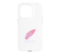 Custodia per iPhone 15 Pro Surf's Up - Tavola da surf disegnata a mano, colore: Rosa