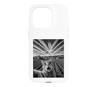 Custodia per iPhone 15 Pro Surreale Gatto Selfie Farm Scie chimiche Umorismo