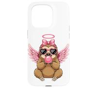 Custodia per iPhone 15 Pro Sweet Valentine's Day Sloth Angel With Pink Wings