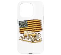 Custodia per iPhone 15 Pro T-shirt Truck Driver Trucker Da Uomo Dad Big Rig American