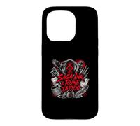 Custodia per iPhone 15 Pro Tatuaggio Saga Ink Rune Viking Norse Ravens Skull