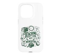 Custodia per iPhone 15 Pro Teaching Is My Ministry Faith Teacher Women