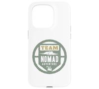 Custodia per iPhone 15 Pro TEAM NOMAD ADVENTURE - Emblema circolare per esploratori all'aperto