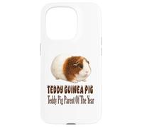 Custodia per iPhone 15 Pro Teddy Guinea Pig Genitore dell'anno, grazioso design Cavy