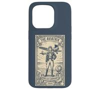 Custodia per iPhone 15 Pro The Aviatrix Tarocco Card, Vintage Female Pilot Aviation regalo