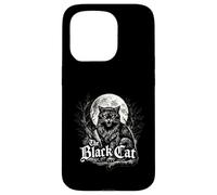Custodia per iPhone 15 Pro The Black Cat Gothic Vintage Horror Design