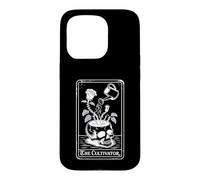 Custodia per iPhone 15 Pro The Cultivator Macabre Tarocco Carta Cranio Fioriera Botanica