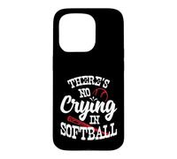 Custodia per iPhone 15 Pro Theres No Crying in Softball Game Sports Baseball Lover
