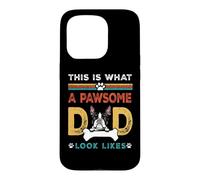 Custodia per iPhone 15 Pro This Is What A Pawsome Dad Look Likes Boston Terrier Dog Dad