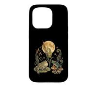 Custodia per iPhone 15 Pro Three Frogs Moon Vintage Amphibian Cottagecore Art