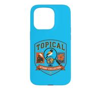 Custodia per iPhone 15 Pro Timbri topici collezionista vintage Philately Crest