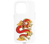 Custodia per iPhone 15 Pro Traditional Zodiac Lucky Red Oriental Chinese Dragon
