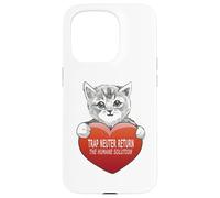 Custodia per iPhone 15 Pro Trap Neuter Return (TNR) The Humane Solution gatto cuore amore