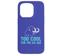 Custodia per iPhone 15 Pro Troppo cool per l'era glaciale divertente amante dei mammut lanosi