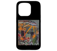 Custodia per iPhone 15 Pro Ufo Flying Saucer Invasion 1950 Sience Fiction Abduction