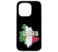 Custodia per iPhone 15 Pro Umbria Italia Regione retrò Mappa Vintage Souvenir