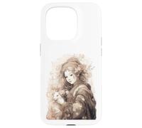 Custodia per iPhone 15 Pro Una donna che indossa un kimono tradizionale giapponese che sogna sogni diurni leggeri e fragili