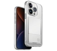 Custodia per iPhone 15 Pro UNIQ Air Fender Cardslot trasparente