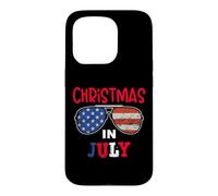 Custodia per iPhone 15 Pro USA American Sunglass Christmas in July