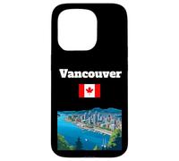 Custodia per iPhone 15 Pro Vancouver viaggio souvenir Canada amante della città bandiera canadese