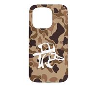 Custodia per iPhone 15 Pro Vecchia Scuola Camo Southern Duck Cacciatori Con Cane All'aperto