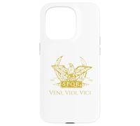 Custodia per iPhone 15 Pro Veni Vidi Vici - Citazione latina Giulio Cesare - Roma antica