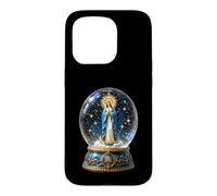 Custodia per iPhone 15 Pro Vergine Maria Celeste Preghiera Orb Cattolico Sacra Icona Arte