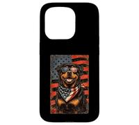 Custodia per iPhone 15 Pro Veterans Day USA American Flag Rottweiler