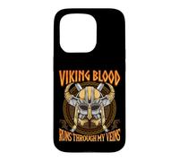 Custodia per iPhone 15 Pro Viking Blood Runs through my Veins Norse Nordic Mythology