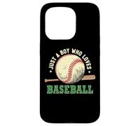 Custodia per iPhone 15 Pro Vintage Baseball Lover, Just A Boy Who Loves Baseball