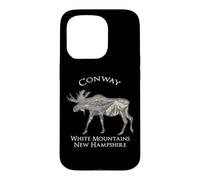 Custodia per iPhone 15 Pro Vintage Conway White Mountains New Hampshire Alce