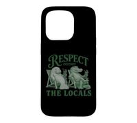 Custodia per iPhone 15 Pro Vintage Florida Respect The Locals Nature Manatee Crocodile