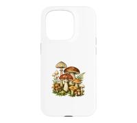 Custodia per iPhone 15 Pro Vintage Funghi Botanici Cottagecore Natura Foresta