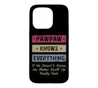 Custodia per iPhone 15 Pro Vintage Pawpaw Knows Everything Dad Father Father's Day