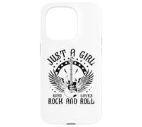 Custodia per iPhone 15 Pro Vintage Retro Style Playing Music Guitar Forever Rock N Roll