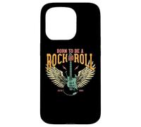 Custodia per iPhone 15 Pro Vintage Retro Style Playing Music Guitar Forever Rock N Roll