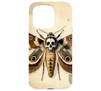 Custodia per iPhone 15 Pro Vintage Testa di Morte Hawkmoth Entomologia Scientifica Arte