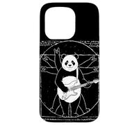 Custodia per iPhone 15 Pro Vitruvian Rock Panda, Leonardo di Vinci, Arte, Musica, Divertimento