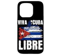 Custodia per iPhone 15 Pro Viva Mi Cuba Libre La Habana Campidoglio e bandiera cubana